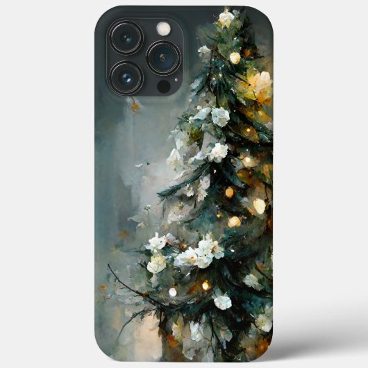Coques Case-Mate iPhone Arbre de Noël élégant et artistique (Verso)