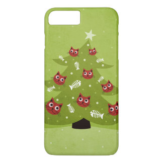 Coque Case-Mate Pour iPhone Arbre De Noël En Chat Avec Ornements De Poisson