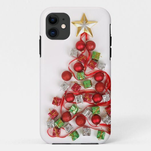 Coques Case-Mate iPhone Arbre de Noël festif (Dos)