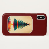 Coques Case-Mate iPhone Arbre de Noël Joyfull Design géométrique (Dos (Horizontal))