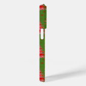 Coques Case-Mate iPhone Arbre de Noël Motif vert rouge Monogramme (Verso / Droite)