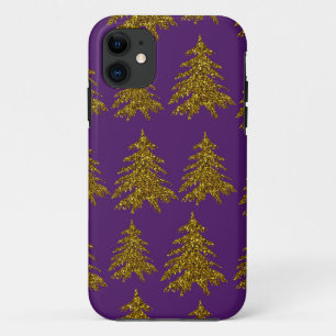 Case-Mate iPhone Case Arbre de Noël parties scintillant or sur arrière -