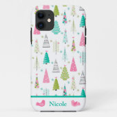 Coques Case-Mate iPhone Arbre de Noël rose (Dos)