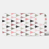 Coques Case-Mate iPhone Arbre de Noël rose et vert avec Arrière - plan bla (Verso (horizontal))