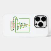 Coques Case-Mate iPhone Arbre de Noël stylisé avec ampoules (Verso (horizontal))