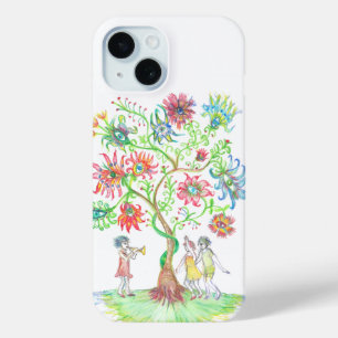 Coque Pour iPhone 15 Arbre de vie et danseurs