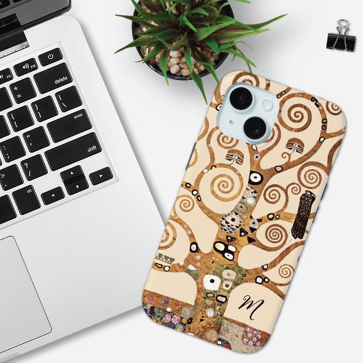 Coques Case-Mate iPhone Arbre de vie Gustav Klimt Monogramme