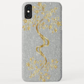 Coques Case-Mate iPhone Arbre d'or sur Parties scintillant Argent (Dos)