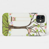Coques Case-Mate iPhone Arbre mignon lunatique de hiboux des remous de (Dos (Horizontal))