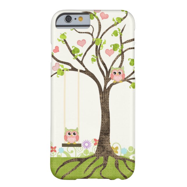 Coques Case-Mate iPhone Arbre mignon lunatique de hiboux des remous de (Dos)