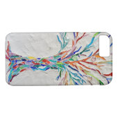 Coques Case-Mate iPhone Arbre moderne de couleur arc-en-ciel (Dos (Horizontal))