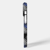 Coques Case-Mate iPhone Arbre Palmier Paillettes Argent Monogramme Moderne (Verso / Gauche)
