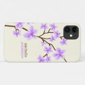 Coques Case-Mate iPhone Arbre pourpre de fleurs de cerisier (Dos (Horizontal))