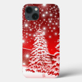 Coques Case-Mate iPhone Arbre rouge avec neige (Verso)