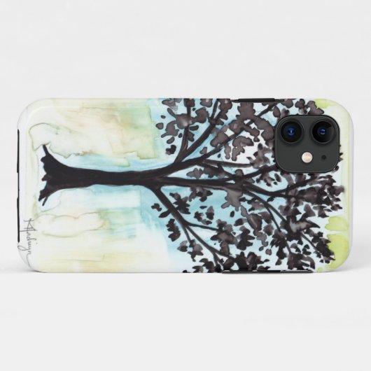 Coques Case-Mate iPhone arbre silhouetté (Dos (Horizontal))
