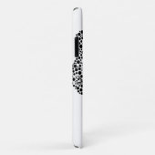 Coques Case-Mate iPhone Arbre stylisé noir et blanc et nom (Dos/Droite)