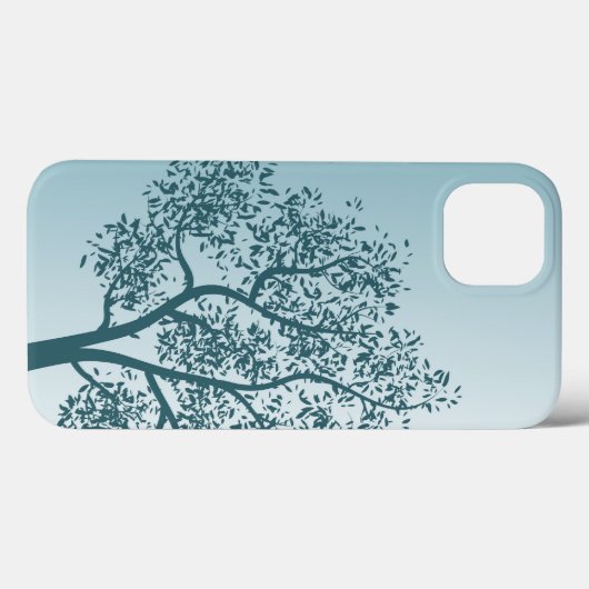 Coques Case-Mate iPhone Arbre turquoise (Verso (horizontal))