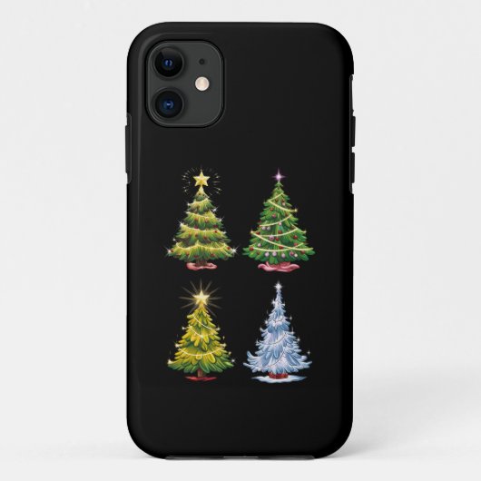 Coques Case-Mate iPhone Arbre Vert Noël Vacances Hiver (Dos)