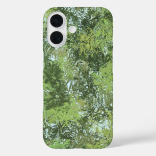 Coques iPhone 16 Arbres À Feuilles Vertes Avec Ciel Bleu À Travers 