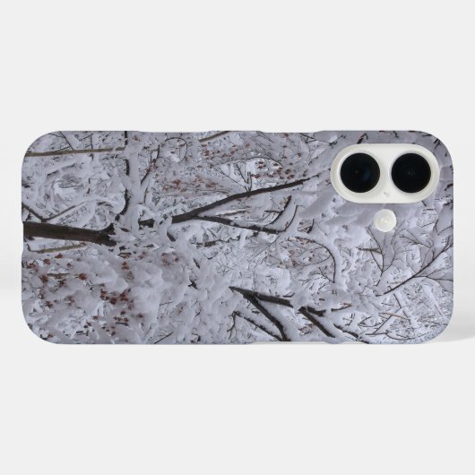 Coques Case-Mate iPhone Arbres à neige (Verso (horizontal))