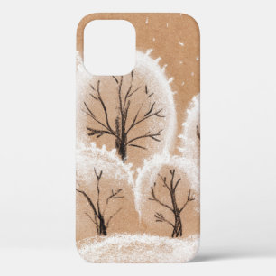 Case-Mate iPhone Case Arbres blancs décoratifs. Branches d'hiver. Un ma
