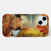 Coques Case-Mate iPhone Arbres d'automne & lac avec canards (Verso (horizontal))