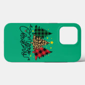 Coques Case-Mate iPhone Arbres de Noël élégants plantés (Verso (horizontal))