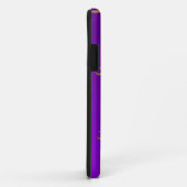 Coques Case-Mate iPhone Arbres de Noël Gold sur violet (Dos/Droite)