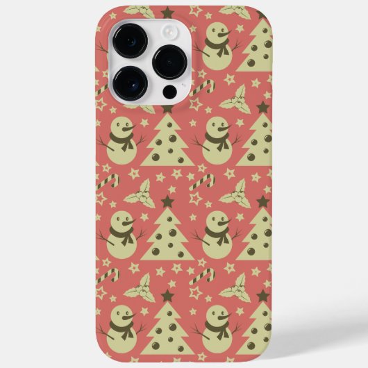 Coques Case-Mate iPhone Arbres de Noël rétro sucre de canne étoile aux bai (Verso)