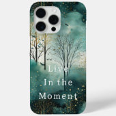 Coques Case-Mate iPhone Arbres de Noël Vert Or avec Oiseaux (Verso)