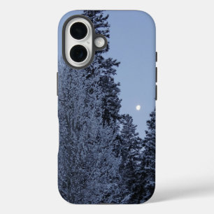 Coques iPhone 16 Arbres d'hiver à l'aube Paysage du Montana