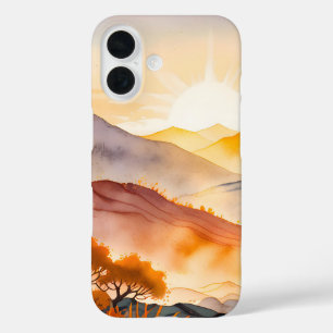 Coques iPhone 16 Arbres ensoleillés et vallées ombragées