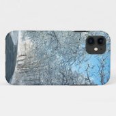 Coques Case-Mate iPhone Arbres neige d'hiver (Dos (Horizontal))