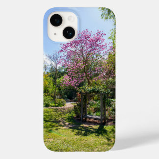 Coque Pour iPhone 14 Arbres roses dans le jardin des jardins de Descans