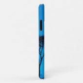 Coques Case-Mate iPhone Arbres silhouettes et pleine lune (Dos/Droite)