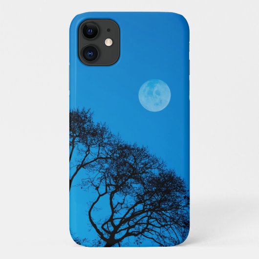 Coques Case-Mate iPhone Arbres silhouettes et pleine lune (Dos)