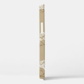 Coques Case-Mate iPhone Arbustes de petites fleurs blanches en palet beige (Verso / Droite)