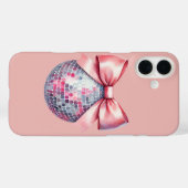 Coques Case-Mate iPhone Arc à bille en disco rose (Verso (horizontal))
