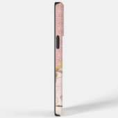 Coques Case-Mate iPhone Arc Arabesque | Marbre rose et or (Verso / Droite)