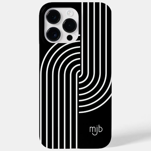 Coques Case-Mate iPhone Arc Concentré cool Moderne avec Monogramme (Verso)