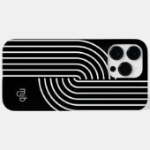Coques Case-Mate iPhone Arc Concentré cool Moderne avec Monogramme (Verso (horizontal))