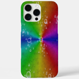 Coques iPhone 16 Pro Max Arc en arc-en-ciel en cuir d'éléphant optiquement