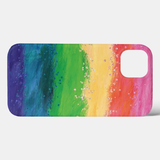 Coques Case-Mate iPhone Arc en arc-en-ciel Parties scintillant fillette (Verso (horizontal))