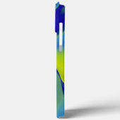 Coques Case-Mate iPhone Arc-en-ciel 3D Abstrait dans jaune violet vert (Verso / Gauche)