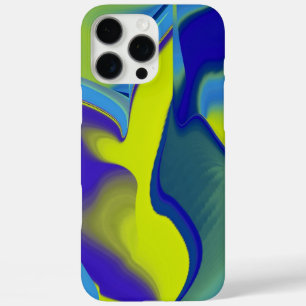 Coques iPhone 16 Pro Max Arc-en-ciel 3D Abstrait dans jaune violet vert
