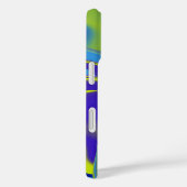 Coques Case-Mate iPhone Arc-en-ciel 3D Abstrait dans jaune violet vert (Verso / Droite)
