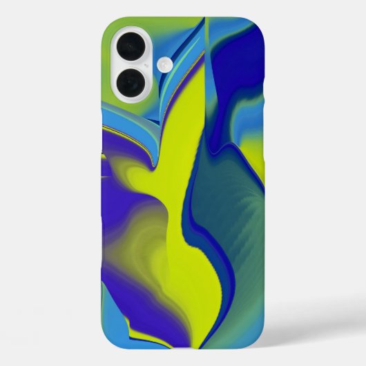 Coques Case-Mate iPhone Arc-en-ciel 3D Abstrait dans jaune violet vert (Verso)