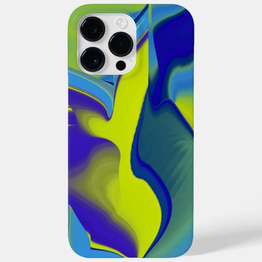 Coques Case-Mate iPhone Arc-en-ciel 3D Abstrait dans jaune violet vert (Verso)