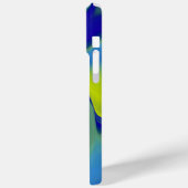 Coques Case-Mate iPhone Arc-en-ciel 3D Abstrait dans jaune violet vert (Verso / Gauche)