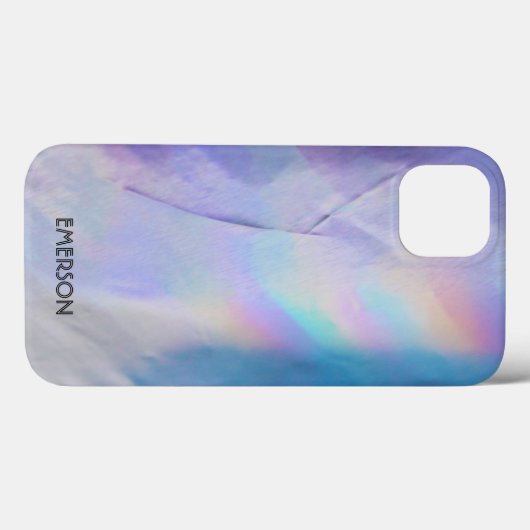 Coques Case-Mate iPhone Arc-en-ciel à huile holographique violet (Verso (horizontal))